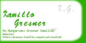 kamillo gresner business card